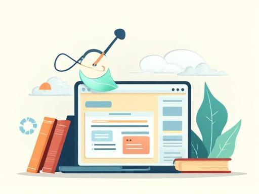 Illustration representing online learning or a course module
